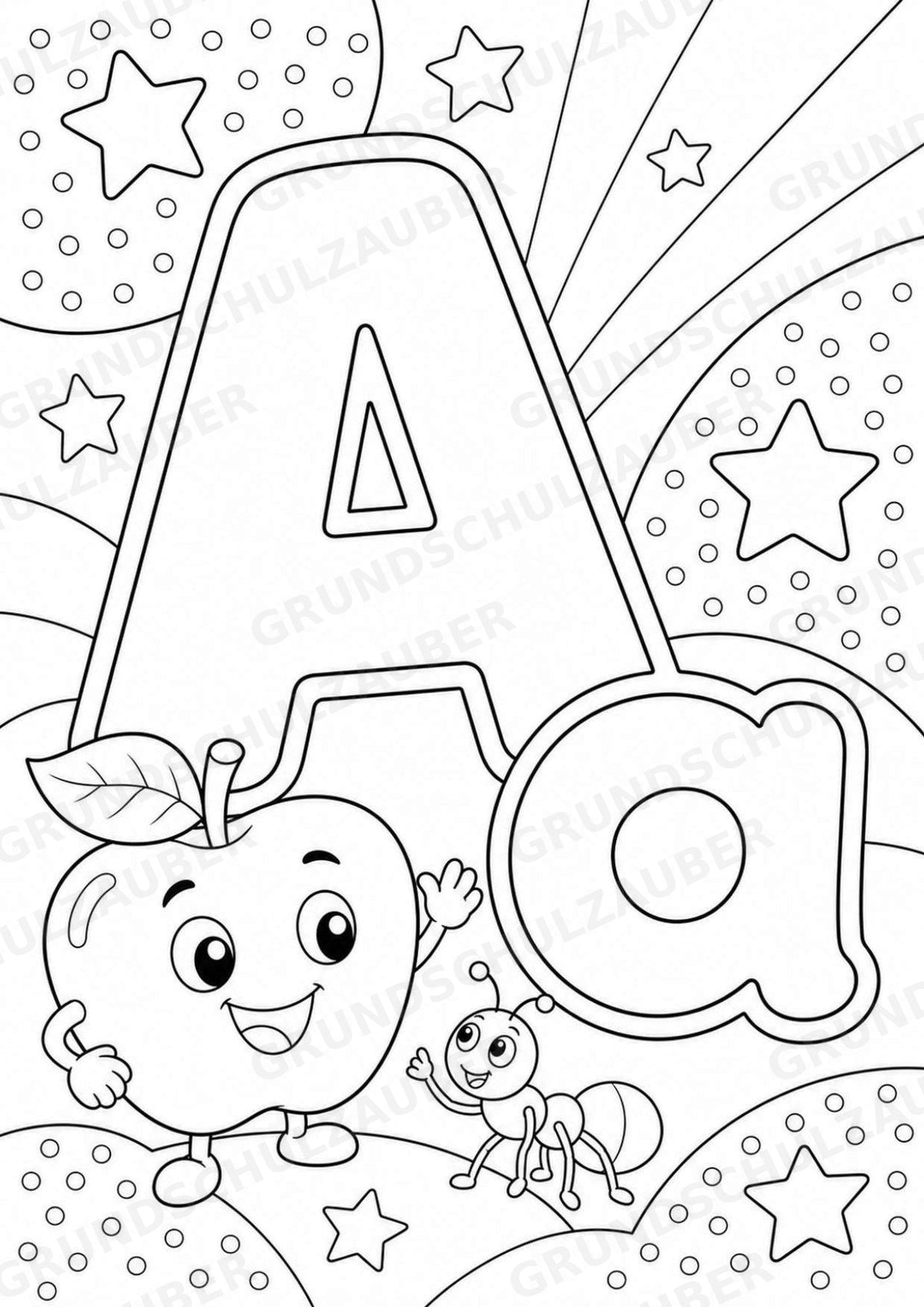 Buchstaben von A-Z POP Art Ausmalbilder 15 Malvorlagen – Materialseite 3