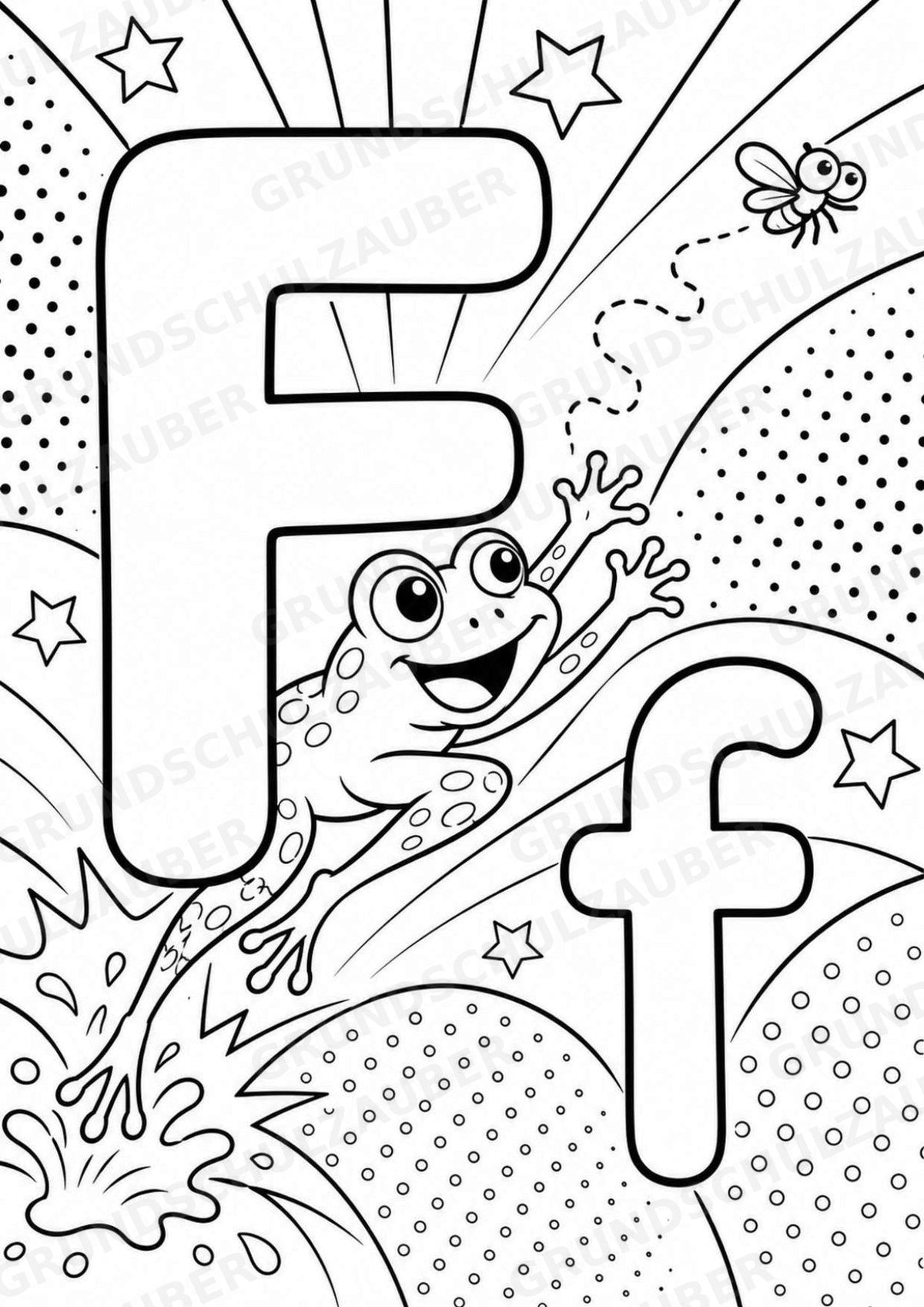 Buchstaben von A-Z POP Art Ausmalbilder 15 Malvorlagen – Materialseite 8