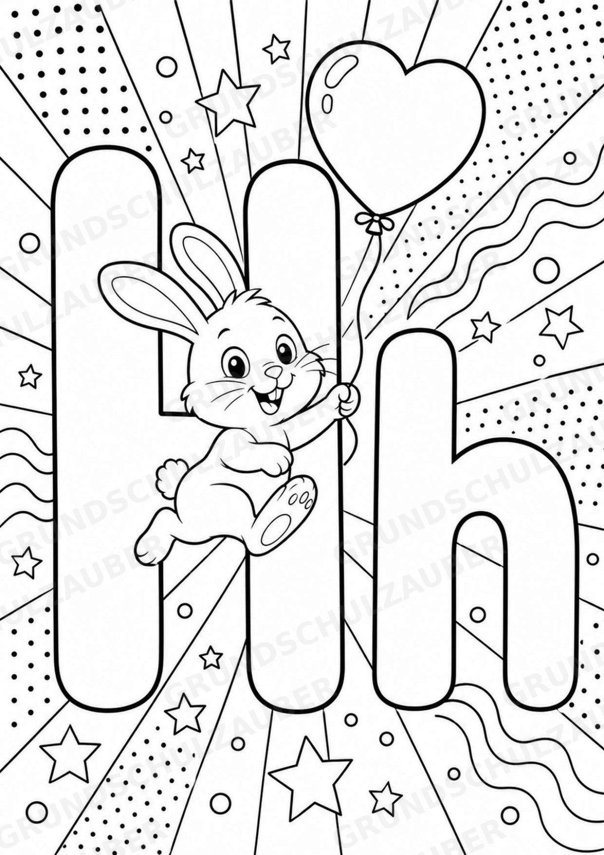 Buchstaben von A-Z POP Art Ausmalbilder 15 Malvorlagen – Materialseite 10