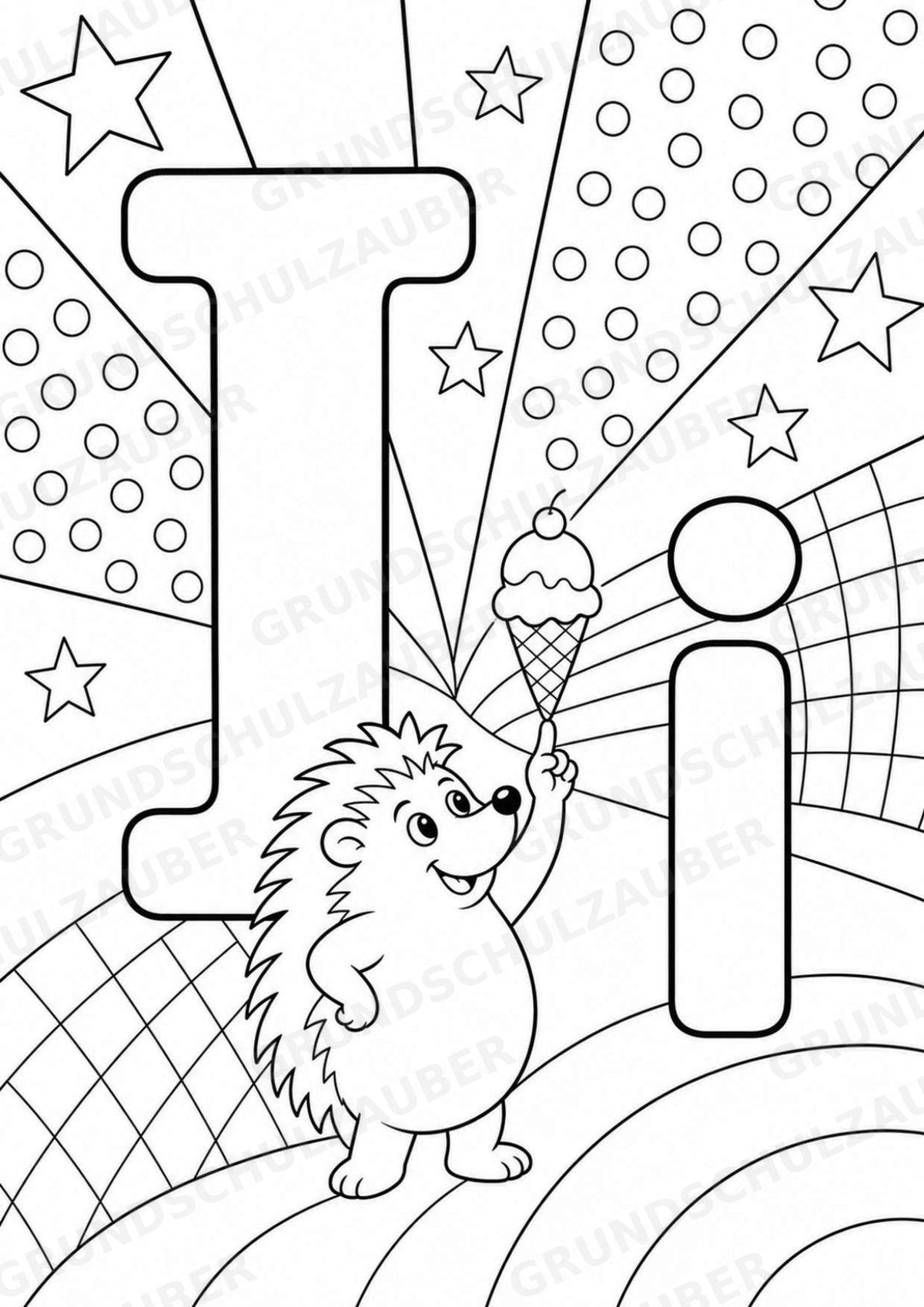 Buchstaben von A-Z POP Art Ausmalbilder 15 Malvorlagen – Materialseite 11