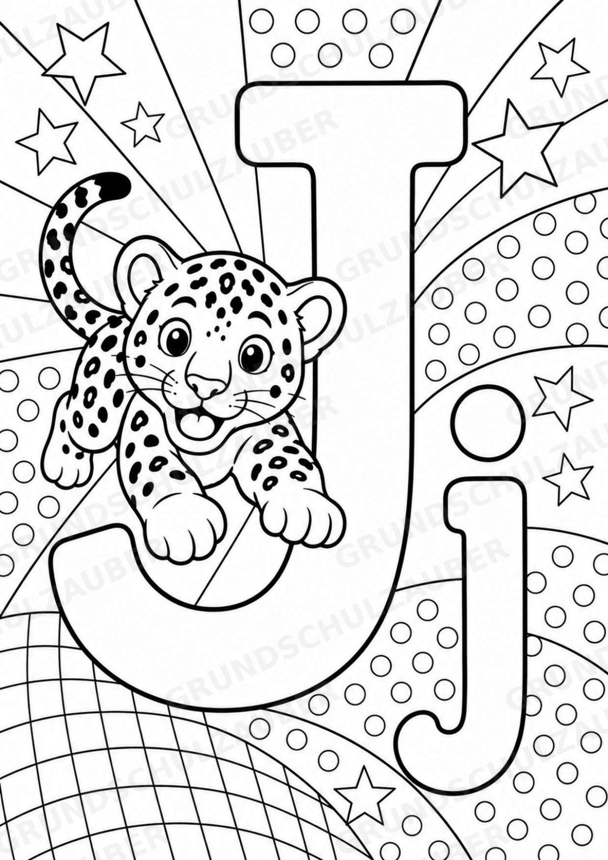 Buchstaben von A-Z POP Art Ausmalbilder 15 Malvorlagen – Materialseite 12
