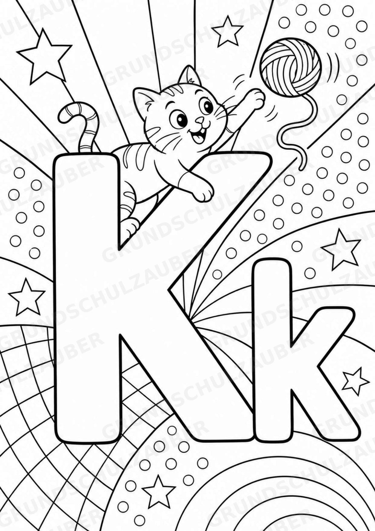 Buchstaben von A-Z POP Art Ausmalbilder 15 Malvorlagen – Materialseite 13