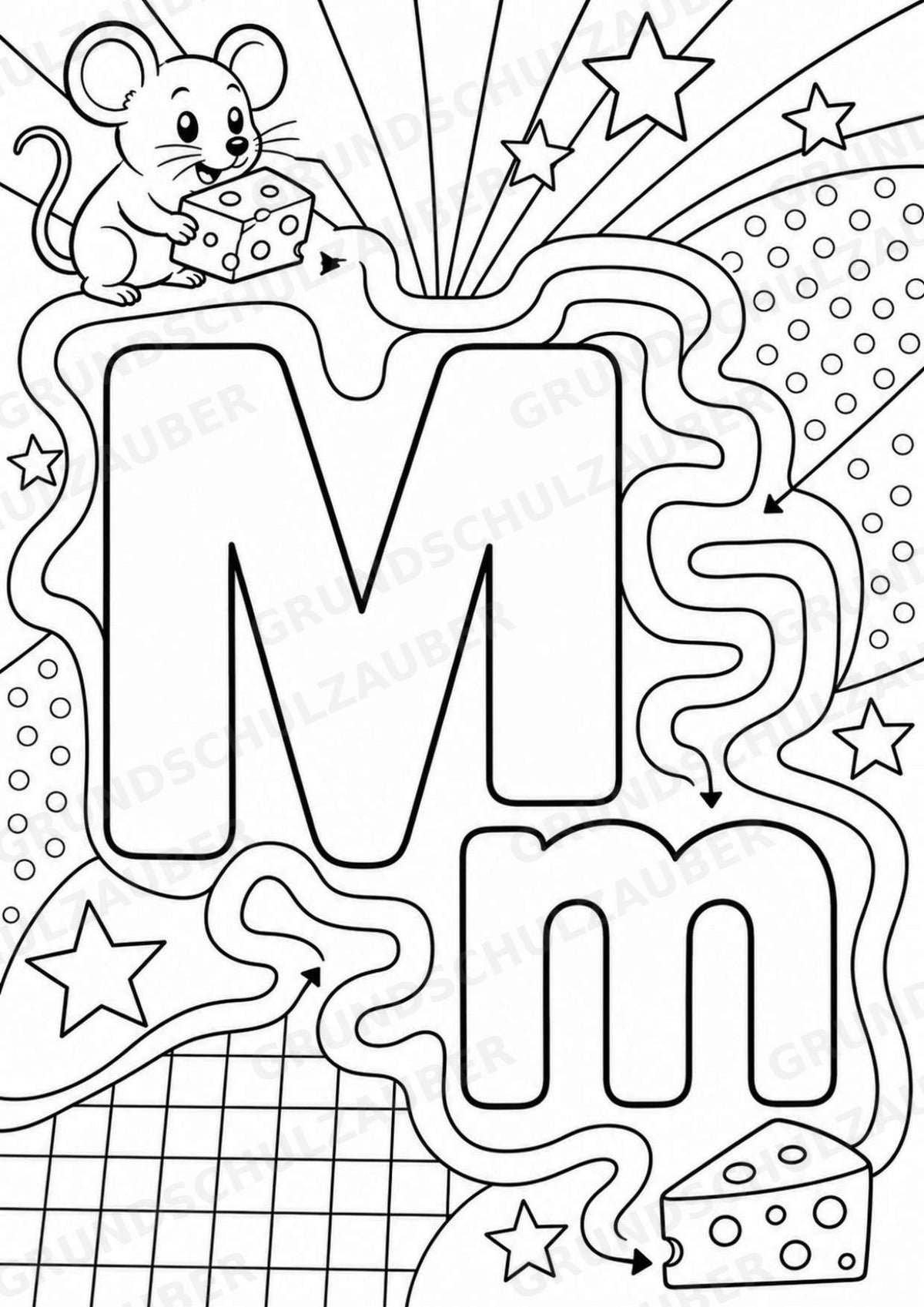 Buchstaben von A-Z POP Art Ausmalbilder 15 Malvorlagen – Materialseite 15