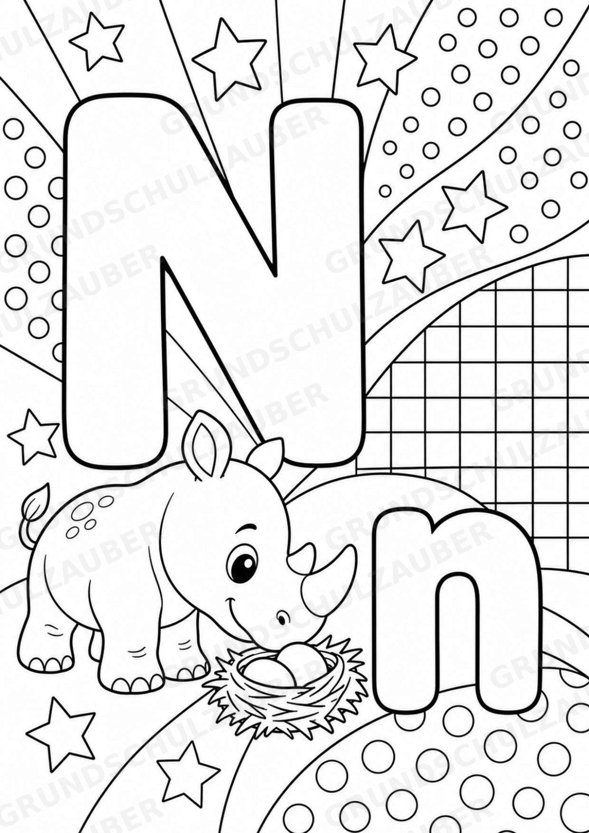 Buchstaben von A-Z POP Art Ausmalbilder 15 Malvorlagen – Materialseite 16