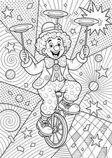 Clowns POP Art Ausmalbilder 15 Malvorlagen – Materialseite 3