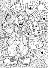 Clowns POP Art Ausmalbilder 15 Malvorlagen – Materialseite 5
