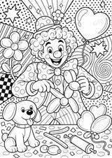 Clowns POP Art Ausmalbilder 15 Malvorlagen – Materialseite 6