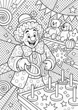 Clowns POP Art Ausmalbilder 15 Malvorlagen – Materialseite 10