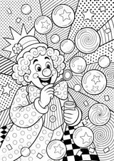 Clowns POP Art Ausmalbilder 15 Malvorlagen – Materialseite 11