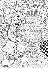 Clowns POP Art Ausmalbilder 15 Malvorlagen – Materialseite 12