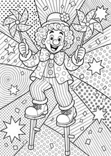 Clowns POP Art Ausmalbilder 15 Malvorlagen – Materialseite 14