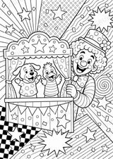 Clowns POP Art Ausmalbilder 15 Malvorlagen – Materialseite 15