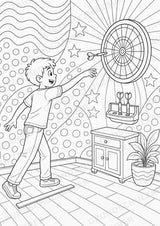 Darts POP Art Ausmalbilder 15 Malvorlagen – Materialseite 2