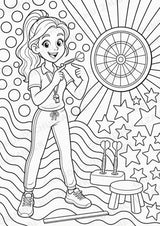 Darts POP Art Ausmalbilder 15 Malvorlagen – Materialseite 8