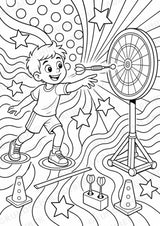 Darts POP Art Ausmalbilder 15 Malvorlagen – Materialseite 11
