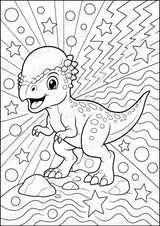 Dinosaurier POP Art Ausmalbilder 15 Malvorlagen – Materialseite 10