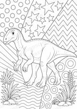 Dinosaurier POP Art Ausmalbilder 15 Malvorlagen – Materialseite 11