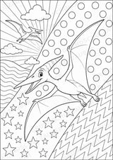 Dinosaurier POP Art Ausmalbilder 15 Malvorlagen – Materialseite 13