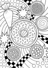 Donuts und Cupcakes POP Art Ausmalbilder 15 Malvorlagen – Materialseite 6