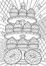 Donuts und Cupcakes POP Art Ausmalbilder 15 Malvorlagen – Materialseite 8