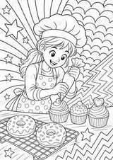 Donuts und Cupcakes POP Art Ausmalbilder 15 Malvorlagen – Materialseite 13