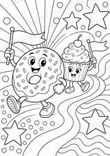 Donuts und Cupcakes POP Art Ausmalbilder 15 Malvorlagen – Materialseite 14