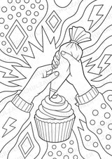 Donuts und Cupcakes POP Art Ausmalbilder 15 Malvorlagen – Materialseite 15
