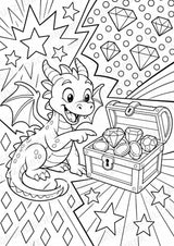 Drachen POP Art Ausmalbilder 15 Malvorlagen – Materialseite 6