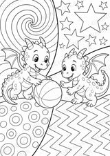 Drachen POP Art Ausmalbilder 15 Malvorlagen – Materialseite 7