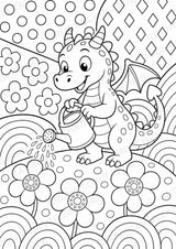 Drachen POP Art Ausmalbilder 15 Malvorlagen – Materialseite 10