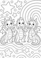Drachen POP Art Ausmalbilder 15 Malvorlagen – Materialseite 16