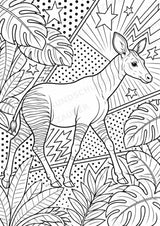 Dschungeltiere POP Art Ausmalbilder 15 Malvorlagen – Materialseite 15