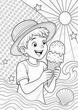 Eis im Sommer POP Art Ausmalbilder 15 Malvorlagen – Materialseite 2