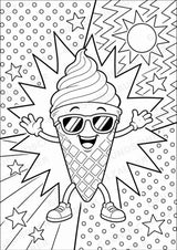 Eis im Sommer POP Art Ausmalbilder 15 Malvorlagen – Materialseite 3