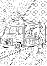 Eis im Sommer POP Art Ausmalbilder 15 Malvorlagen – Materialseite 4