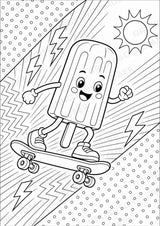 Eis im Sommer POP Art Ausmalbilder 15 Malvorlagen – Materialseite 6
