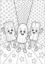 Eis im Sommer POP Art Ausmalbilder 15 Malvorlagen – Materialseite 9