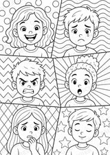 Emotionen POP Art Ausmalbilder 15 Malvorlagen – Materialseite 2