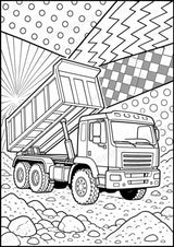 Fahrzeuge POP Art Ausmalbilder 15 Malvorlagen – Materialseite 3