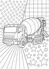 Fahrzeuge POP Art Ausmalbilder 15 Malvorlagen – Materialseite 11