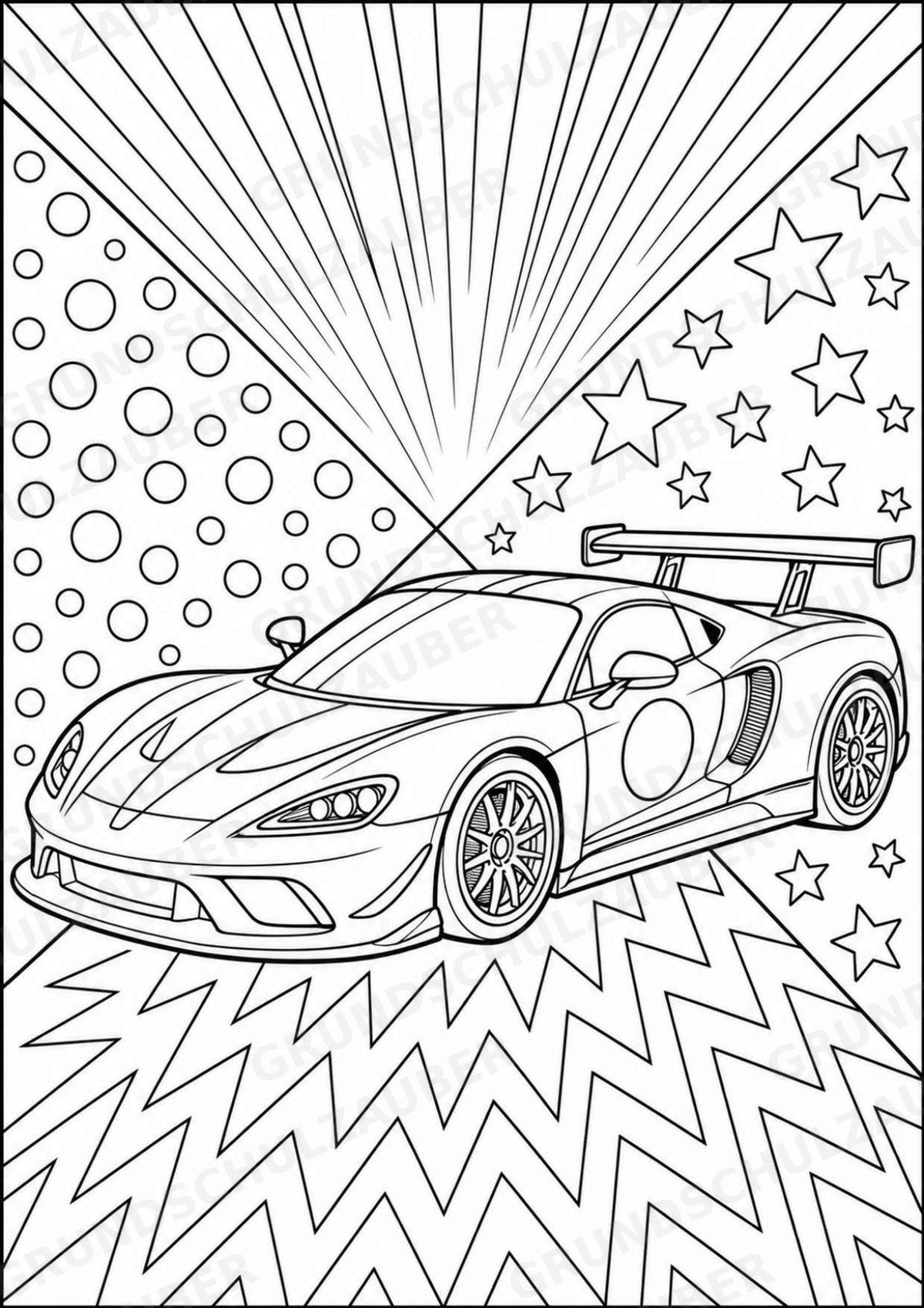 Fahrzeuge POP Art Ausmalbilder 15 Malvorlagen – Materialseite 13