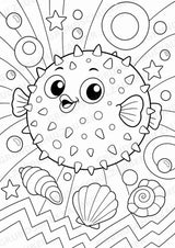 Fische POP Art Ausmalbilder 15 Malvorlagen – Materialseite 3
