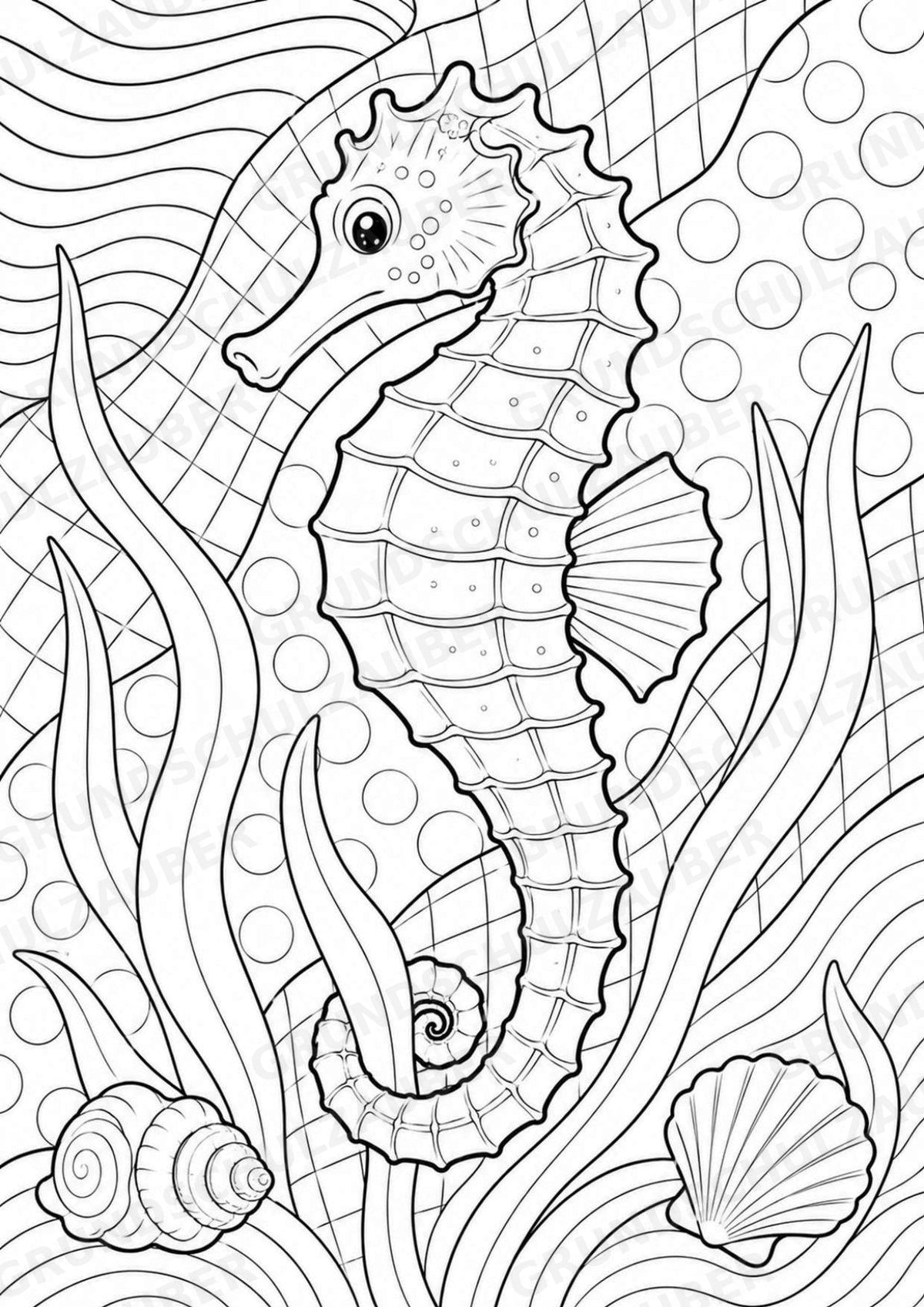 Fische POP Art Ausmalbilder 15 Malvorlagen – Materialseite 4