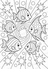 Fische POP Art Ausmalbilder 15 Malvorlagen – Materialseite 5