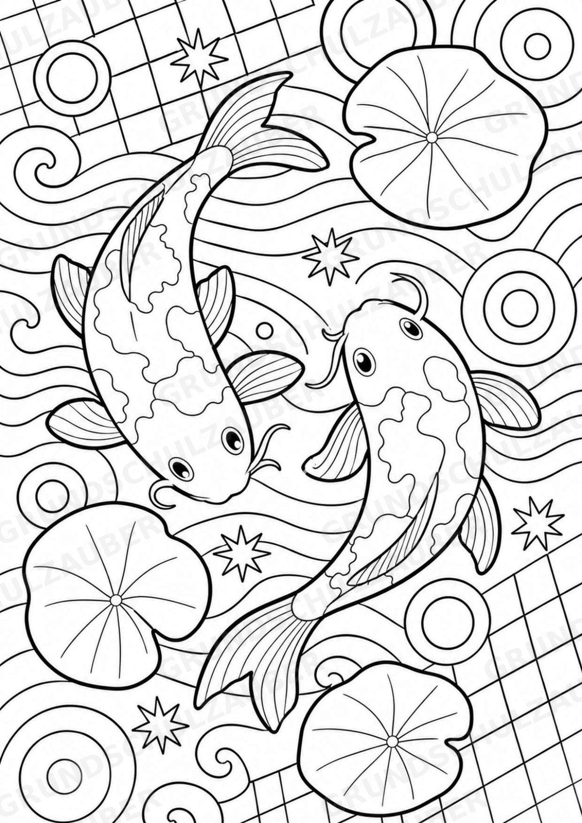 Fische POP Art Ausmalbilder 15 Malvorlagen – Materialseite 10