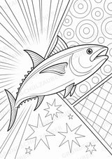 Fische POP Art Ausmalbilder 15 Malvorlagen – Materialseite 15