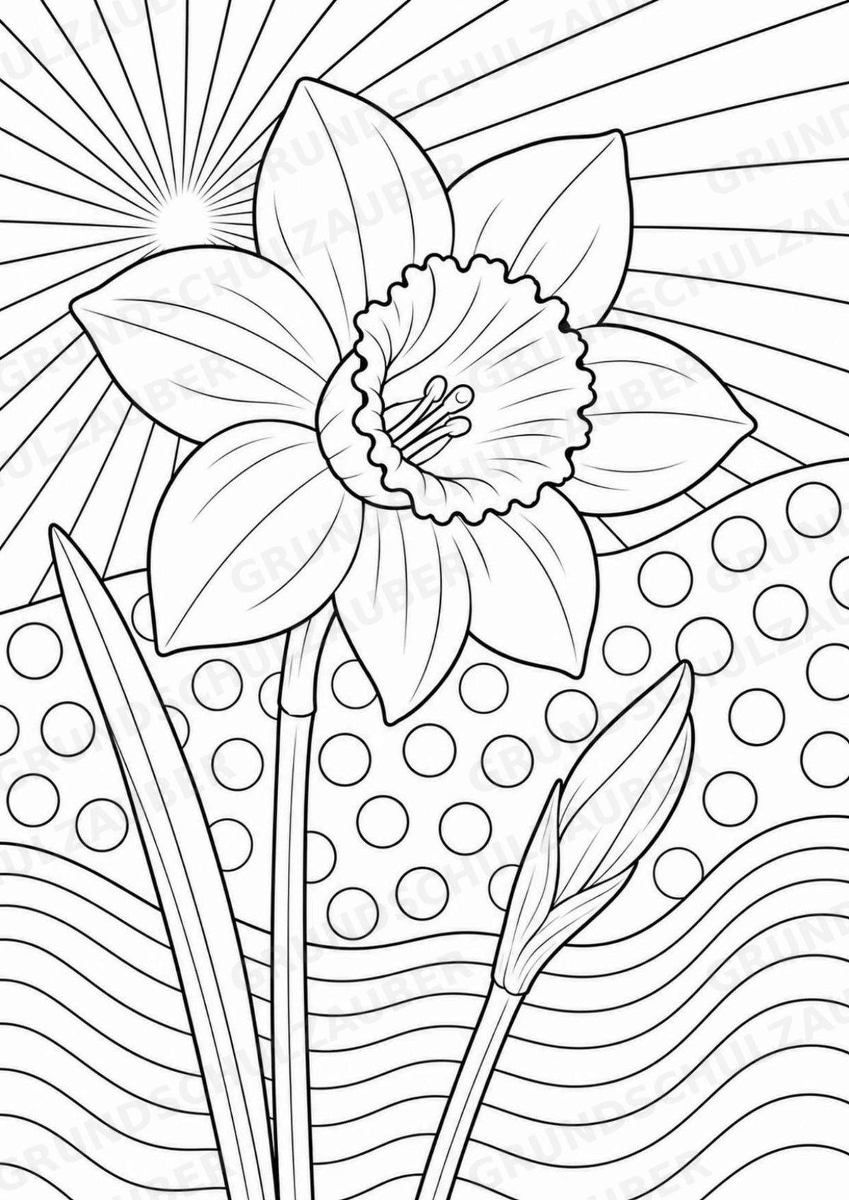 Frühblüher POP Art Ausmalbilder 15 Malvorlagen – Materialseite 5