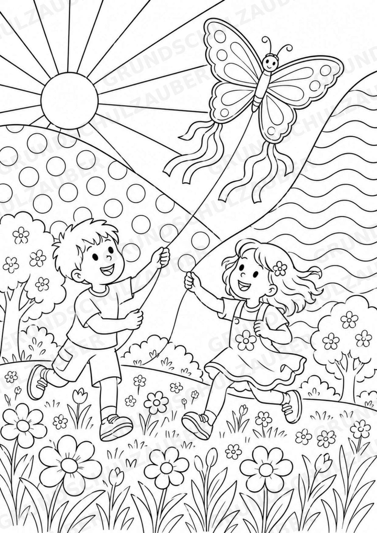 Frühling POP Art Ausmalbilder 15 Malvorlagen – Materialseite 5