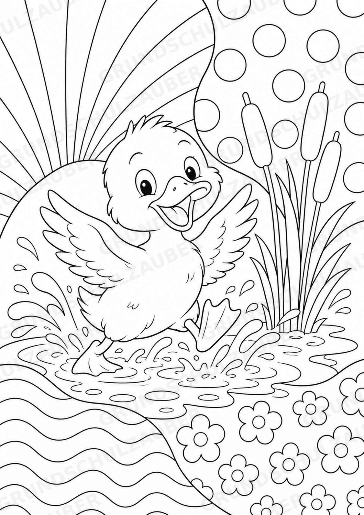 Frühling POP Art Ausmalbilder 15 Malvorlagen – Materialseite 6