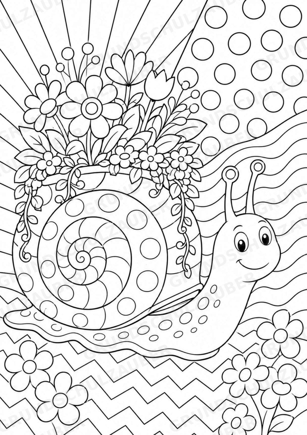 Frühling POP Art Ausmalbilder 15 Malvorlagen – Materialseite 8